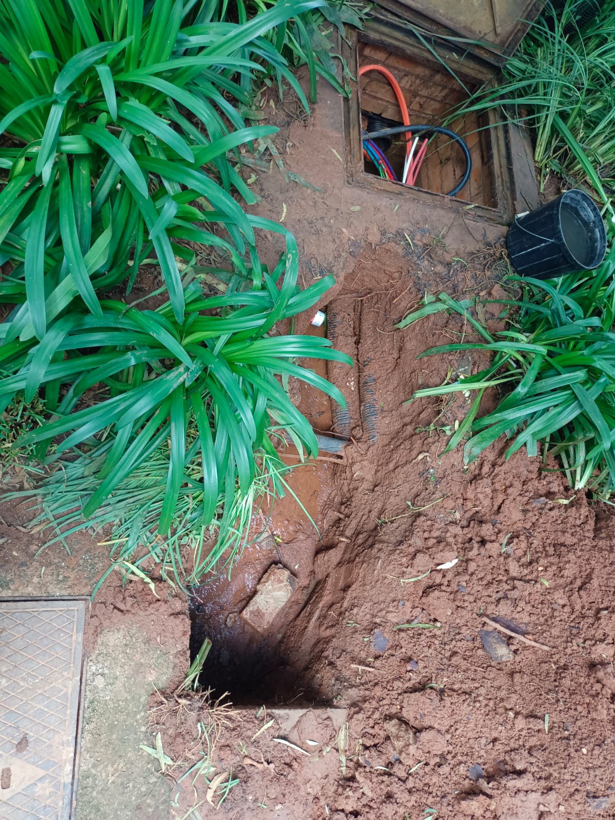 Drain excavation and repair